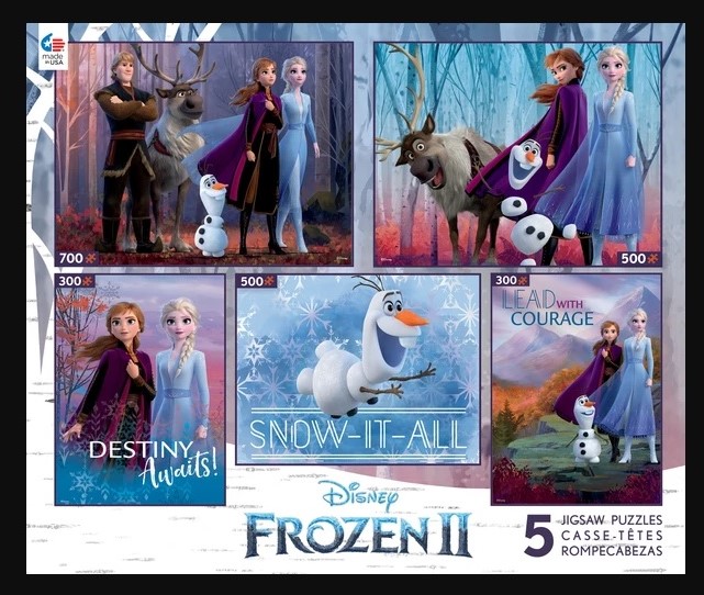 Frozen II 5 in 1 Puzzle Set