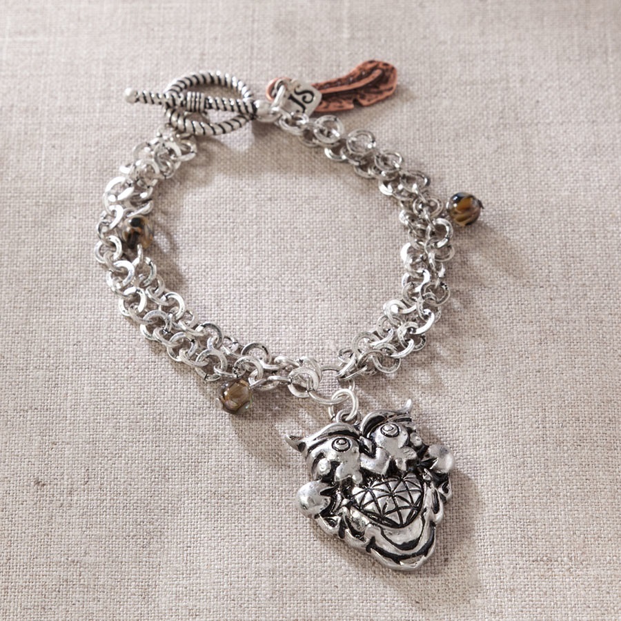 Owl and Feather Bracelet