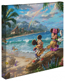 Mickey & Minnie In Hawaii 14"x14" Canvas Wrap