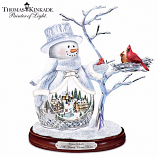 All Hearts Come Home Crystal Snowman