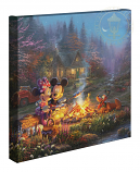 Mickey & Minnie Sweetheart Campfire 14"x14" Canvas Wrap