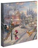Mickey's Victorian Christmas 14"x14" Canvas Wrap