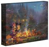 Mickey & Minnie Sweetheart Campfire 8"x10" Gallery Wrap