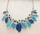 Blue Leaves Necklace