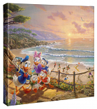 Donald & Daisy A Duck Day Afternoon 14"x14" Canvas Wrap