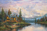Cathedral Mountain Lodge Painting