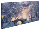 Holiday at Central Park Panoramic Canvas Wrap