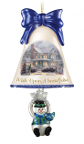 Wish Upon a Snowflake Snowman Bell Ornament