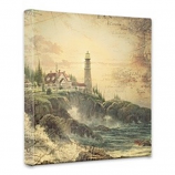 Clearing Storms Map Canvas Wrap