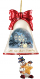 Love, Laughter, Family Snowman Bell Ornament