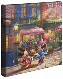 Mickey & Minnie Sweetheart Cafe 14"x14" Canvas Wrap